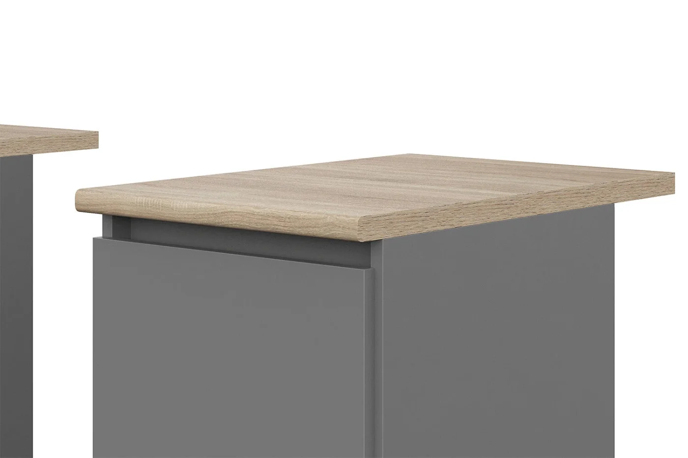 Кухонный гарнитур Hoff Денвер, 1,6 м, 160х216х60, цвет графит серый/дуб сонома
